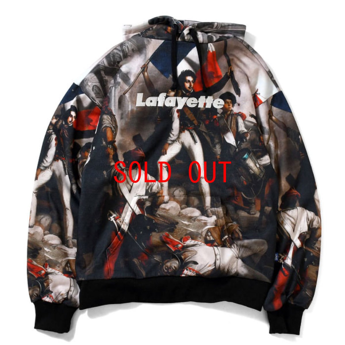 画像3: French Revolution Allover Lafayette Logo Hooded Sweatshirt プルオーバー スウェット パーカー フーディー by Lafayette ラファイエット  (3)