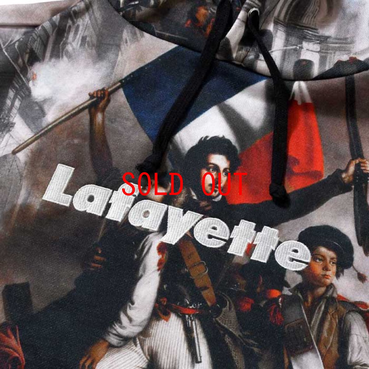 画像7: French Revolution Allover Lafayette Logo Hooded Sweatshirt プルオーバー スウェット パーカー フーディー by Lafayette ラファイエット  (7)