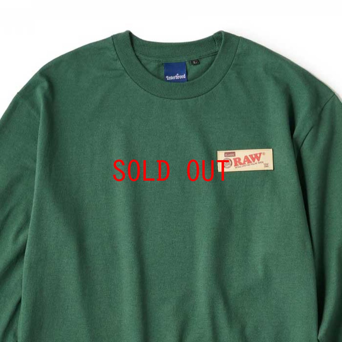 画像5: × Raw Organic L/S Tee 半袖 Tシャツ Green グリーン ローリング ペーパー RAWペーパー コラボレーション  (5)