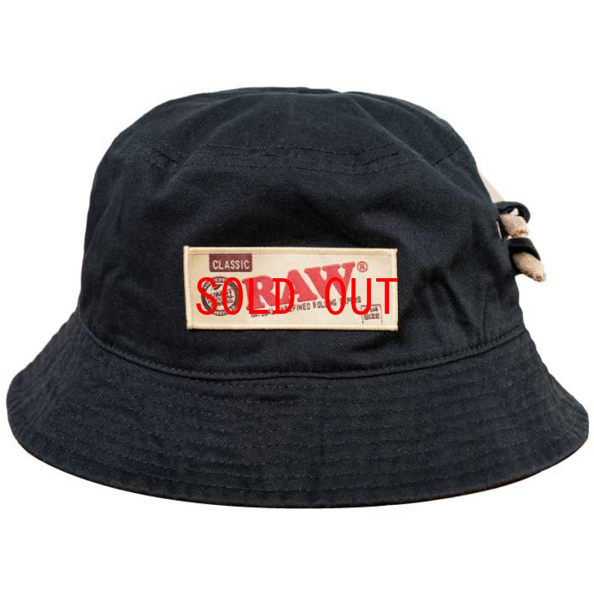 画像2: × Raw Rollers bucket Hat Black ブラック バケット ハット ローリング ペーパー RAWペーパー コラボレーション  (2)