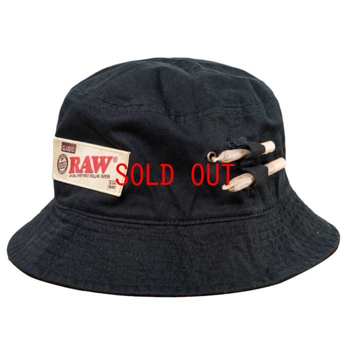 画像1: × Raw Rollers bucket Hat Black ブラック バケット ハット ローリング ペーパー RAWペーパー　コラボレーション  (1)