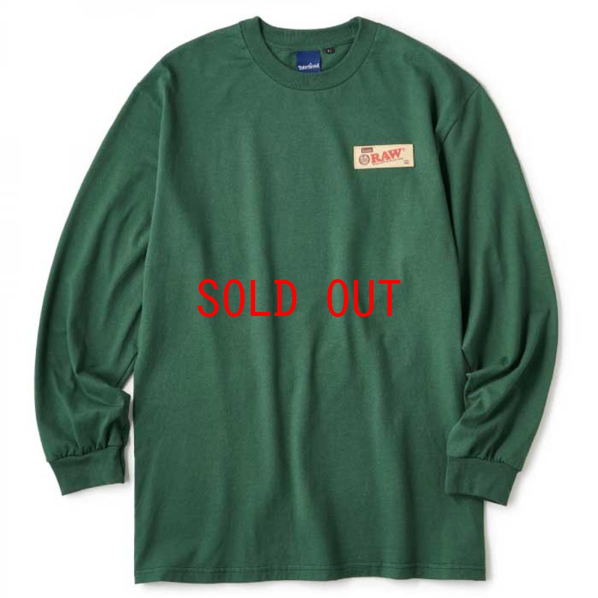 画像3: × Raw Organic L/S Tee 半袖 Tシャツ Green グリーン ローリング ペーパー RAWペーパー コラボレーション  (3)