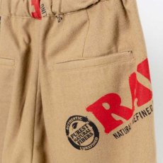 画像7: × Raw Logo Textile Trouser Lt Brown Pants RAWペーパー 総柄 タックパンツ コラボレーション  (7)