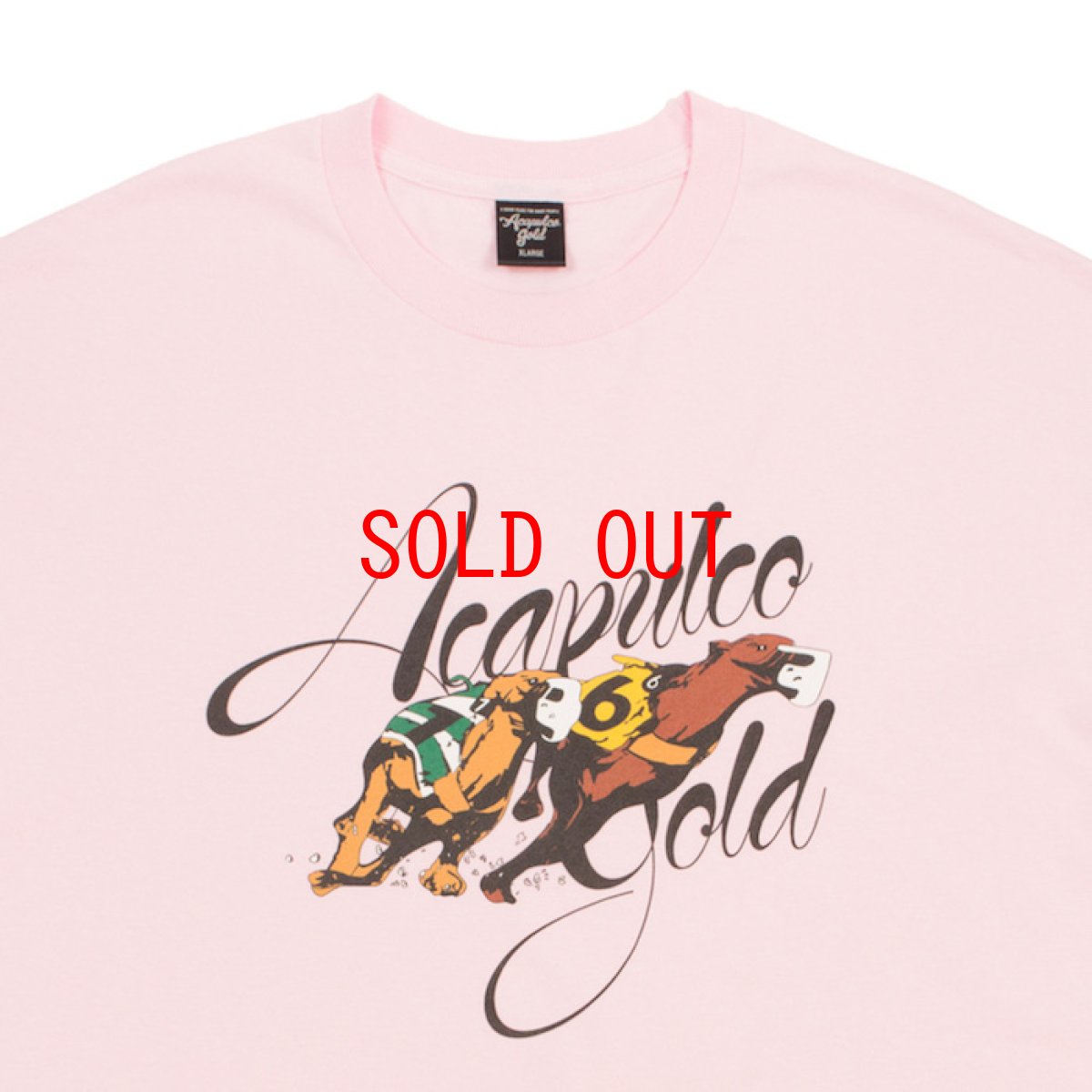 画像2: Greyhound Racing S/S Tee 半袖 Dog ドッグ レース Tシャツ Pink ピンク (2)