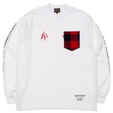 画像1: Lumber Jack Pocket L/S Tee 長袖 ブルックリン ロングスリーブ ランバージャック ポケット フランネル チェック Tシャツ White ホワイト (1)