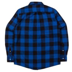 画像2: Checker Flannel L/S Button Down Shirt 長袖 チェッカー フランネル ボタン ダウン チェック シャツ Blue ブルー (2)