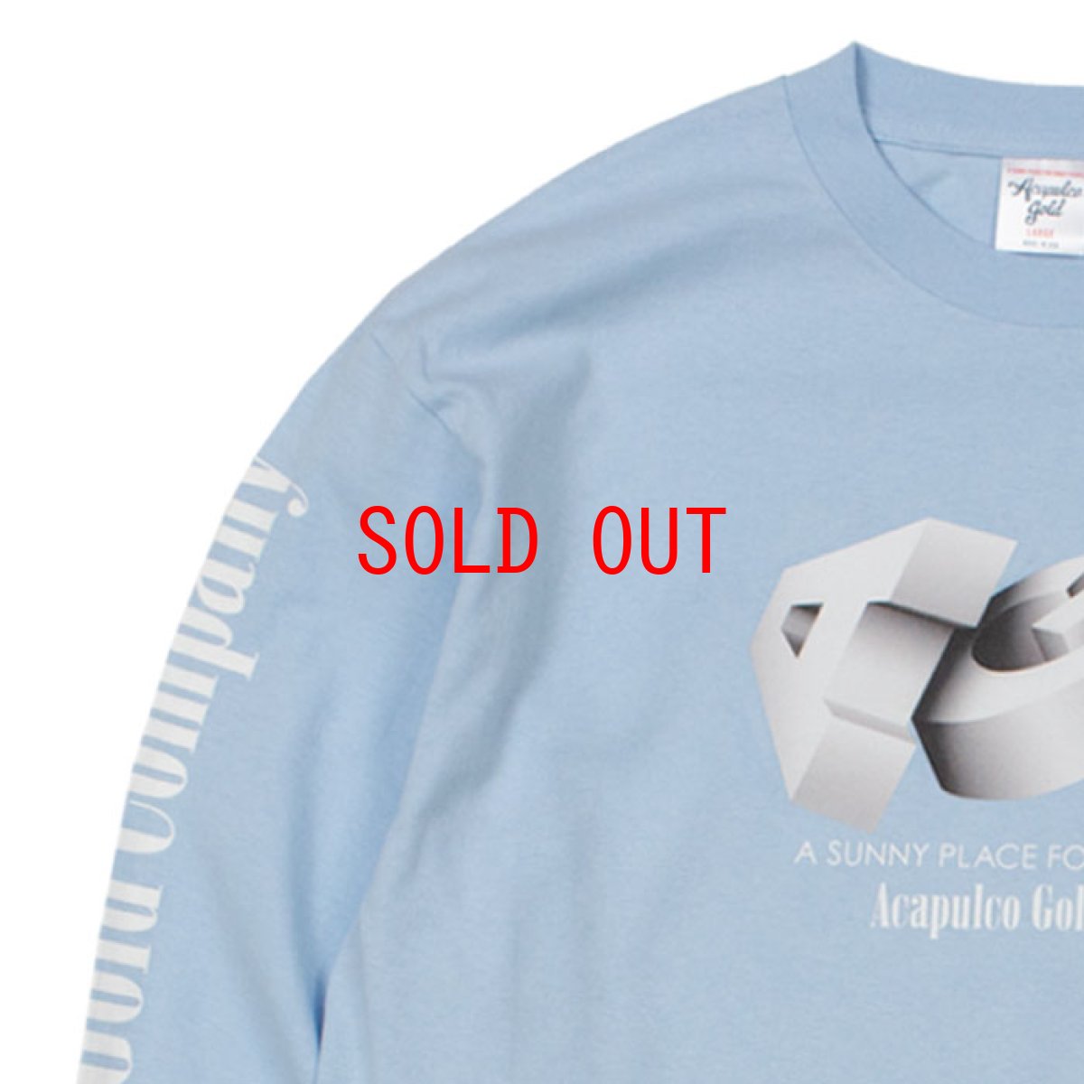 画像3: AGC L/S Tee 長袖 ブルックリン ロングスリーブ Tシャツ Sax Blue サックス ブルー (3)