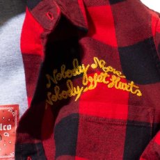 画像4: Checker Flannel L/S Button Down Shirt 長袖 チェッカー フランネル ボタン ダウン チェック シャツ Red レッド (4)