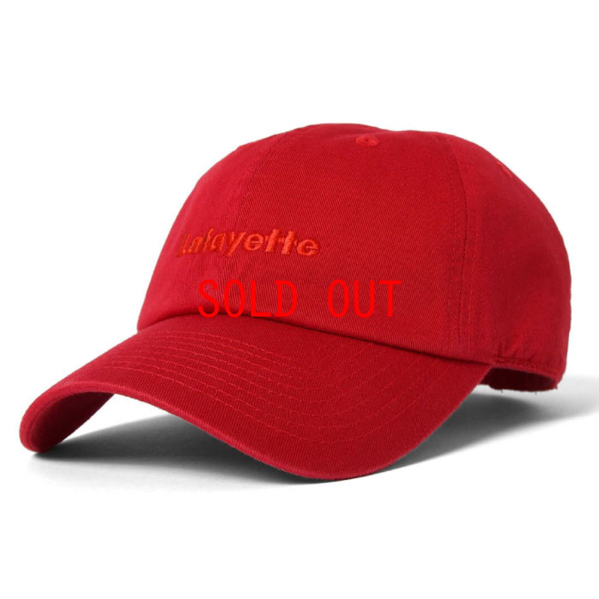 画像1: Logo Dad Hat ロゴ ダッド ハット Ball Cap ボール キャップ 帽子 Red Navy White レッド ネイビー ホワイト by Lafayette ラファイエット  (1)