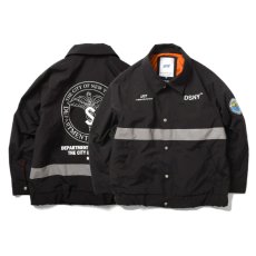 画像1: X DSNY Community Services Worker Jacket 刺繍 オフィシャル ロゴ ユニフォーム リフレクター ジャケット Black ブラック by Lafayette ラファイエット  (1)