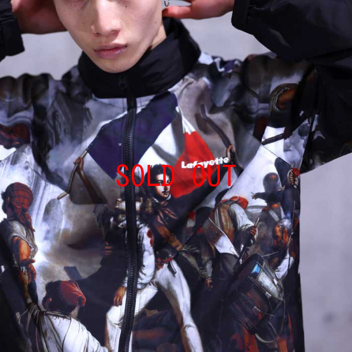 画像12: French Revolution Polyester Jacket ポリエステル トラック ジャケット 総柄 ロゴ 刺繍 by Lafayette ラファイエット  (12)