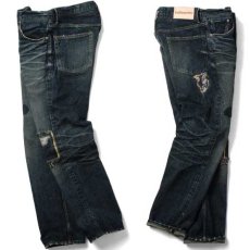 画像12: 5 Pocket Selvage Washed Denim Pants Standard Fit デニム パンツ セルビッジ ダメージ ビンテージ ウォッシュ Blue ブルー　by Lafayette ラファイエット  (12)