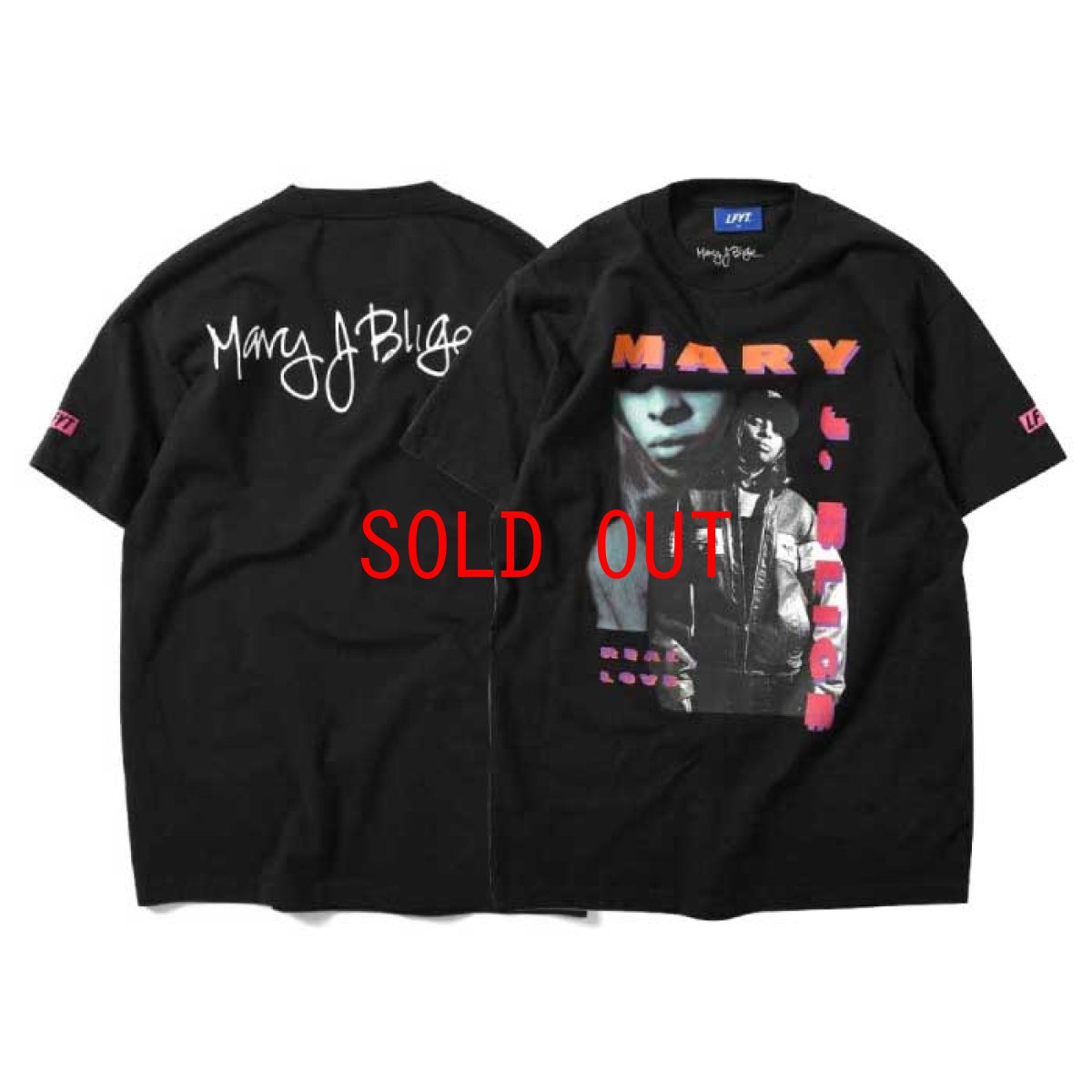 画像1:  × Mary J.Blige Real Love S/S Tee メアリー J.ブライジ 半袖 Tシャツ Black ブラック　by Lafayette ラファイエット  (1)