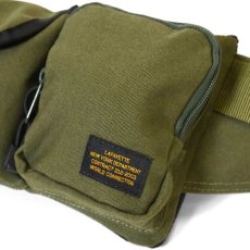 画像12: Military Waist Bag ウエスト バッグ Military Green Black ミリタリー グリーン　ブラック by Lafayette ラファイエット  (12)