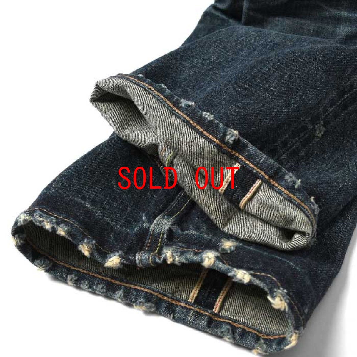 画像10: 5 Pocket Selvage Washed Denim Pants Standard Fit デニム パンツ セルビッジ ダメージ ビンテージ ウォッシュ Blue ブルー　by Lafayette ラファイエット  (10)