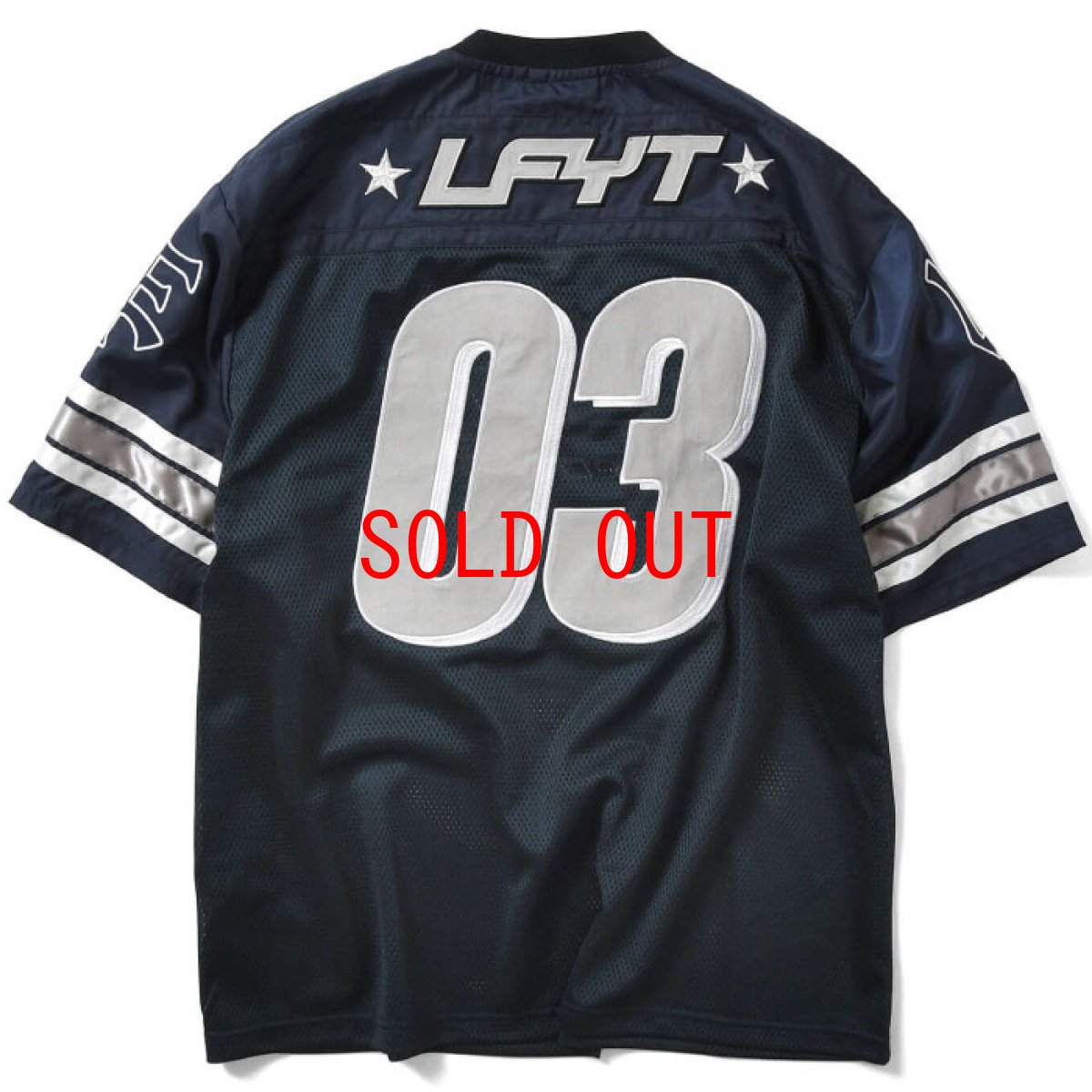 画像3: Sports Logo Football Jersey スポーツ ロゴ フットボール ジャージー 半袖 シャツ Navy ネイビー　by Lafayette ラファイエット  (3)