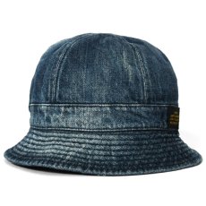 画像3: Washed Denim Reversible Metro Hat Paisley ペイズリー リバーシブル デニム メトロ ハット 帽子　by Lafayette ラファイエット  (3)