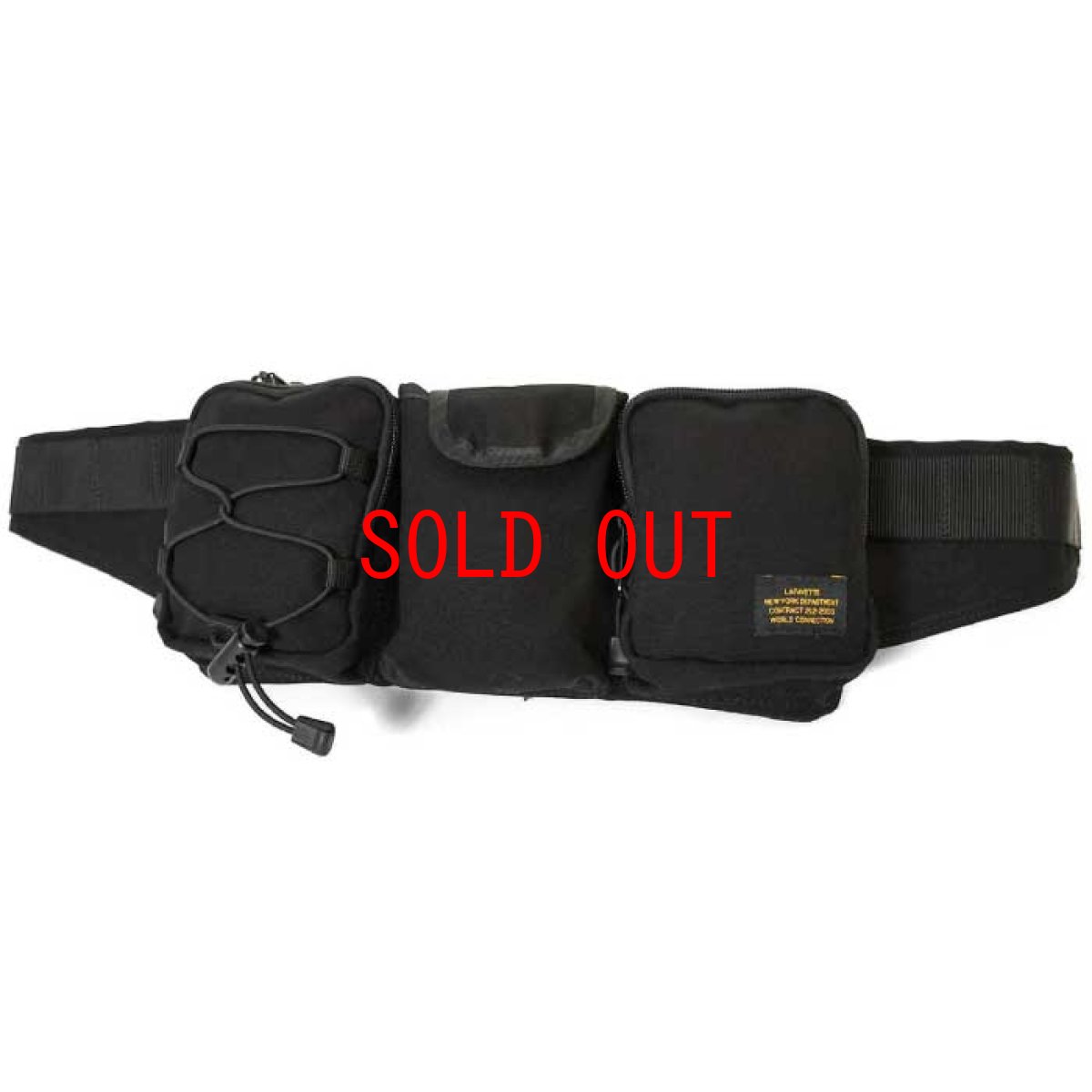 画像2: Military Waist Bag ウエスト バッグ Black Military Green ブラック ミリタリー グリーン by Lafayette ラファイエット  (2)