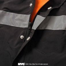画像6: X DSNY Community Services Worker Jacket 刺繍 オフィシャル ロゴ ユニフォーム リフレクター ジャケット Black ブラック by Lafayette ラファイエット  (6)