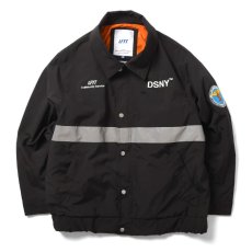 画像2: X DSNY Community Services Worker Jacket 刺繍 オフィシャル ロゴ ユニフォーム リフレクター ジャケット Black ブラック by Lafayette ラファイエット  (2)