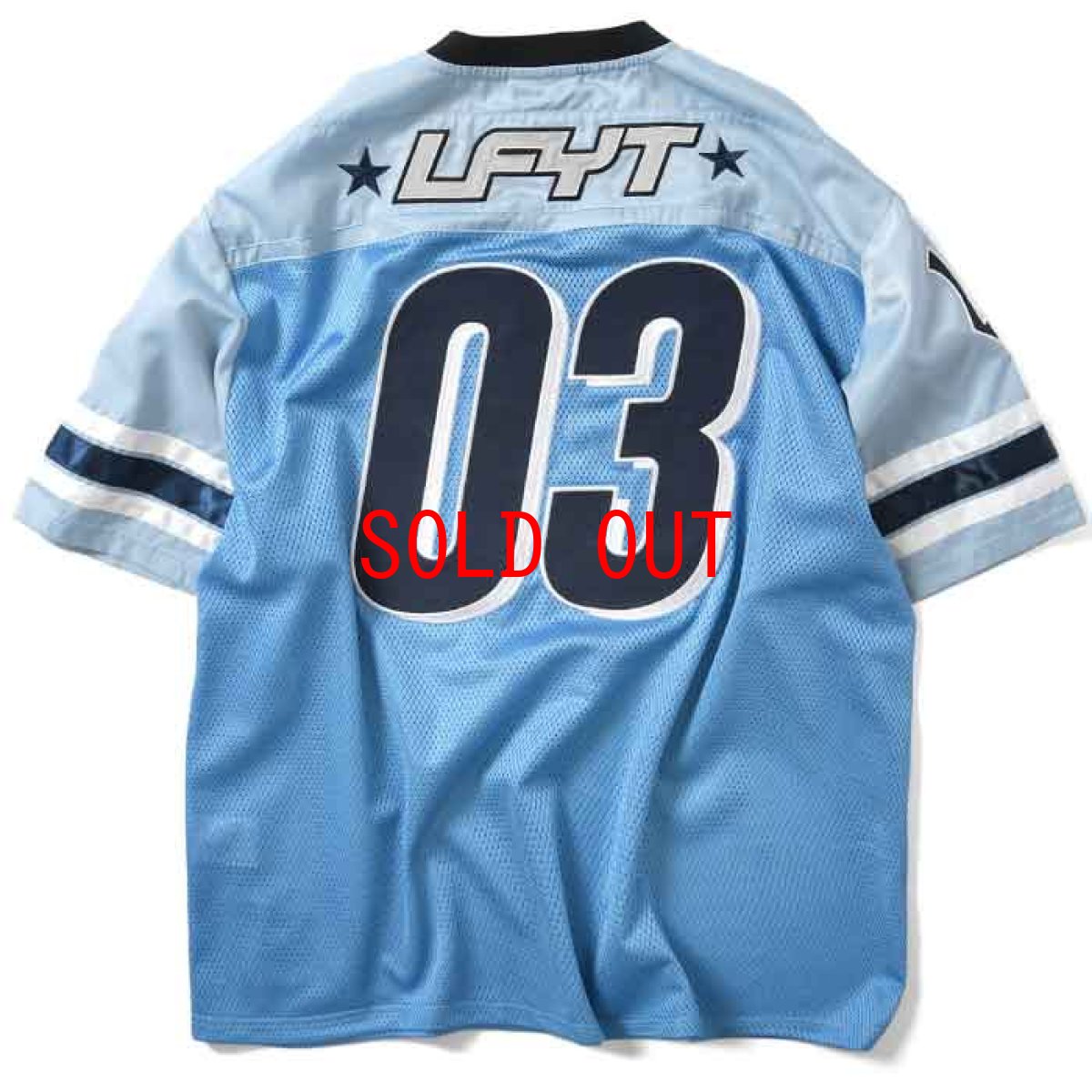 画像2: Sports Logo Football Jersey スポーツ ロゴ フットボール ジャージー 半袖 シャツ Light Blue ライト ブルー by Lafayette ラファイエット  (2)