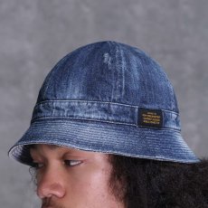 画像10: Washed Denim Reversible Metro Hat Paisley ペイズリー リバーシブル デニム メトロ ハット 帽子　by Lafayette ラファイエット  (10)