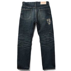画像3: 5 Pocket Selvage Washed Denim Pants Standard Fit デニム パンツ セルビッジ ダメージ ビンテージ ウォッシュ Blue ブルー　by Lafayette ラファイエット  (3)