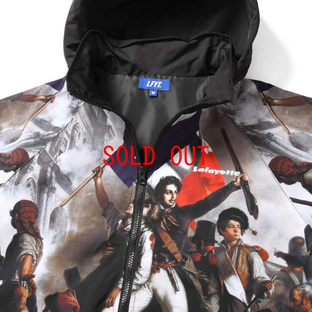 画像11: French Revolution Polyester Jacket ポリエステル トラック ジャケット 総柄 ロゴ 刺繍 by Lafayette ラファイエット  (11)