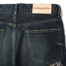 画像6: 5 Pocket Selvage Washed Denim Pants Standard Fit デニム パンツ セルビッジ ダメージ ビンテージ ウォッシュ Blue ブルー　by Lafayette ラファイエット  (6)