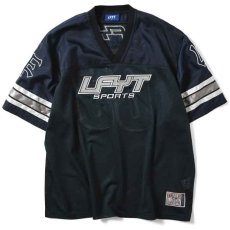 画像2: Sports Logo Football Jersey スポーツ ロゴ フットボール ジャージー 半袖 シャツ Navy ネイビー　by Lafayette ラファイエット  (2)