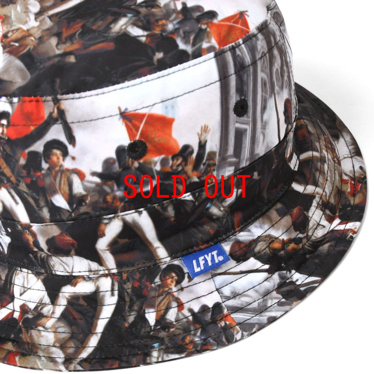 画像3: French Revolution Polyester Bucket Hat バケット ハット ポリエステル 総柄 ロゴ by Lafayette ラファイエット  (3)