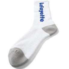 画像12: Logo Socks ソックス 靴下 ジャガード ハイソックス 抗菌防臭 吸汗速乾 Black White Light Blue ブラック ホワイト ライト ブルー by Lafayette ラファイエット  (12)