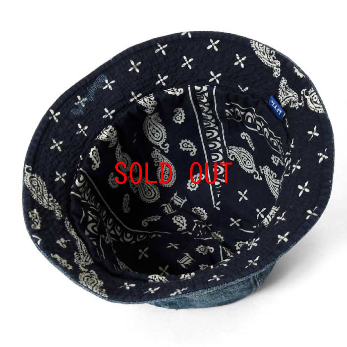画像9: Washed Denim Reversible Metro Hat Paisley ペイズリー リバーシブル デニム メトロ ハット 帽子 by Lafayette ラファイエット  (9)