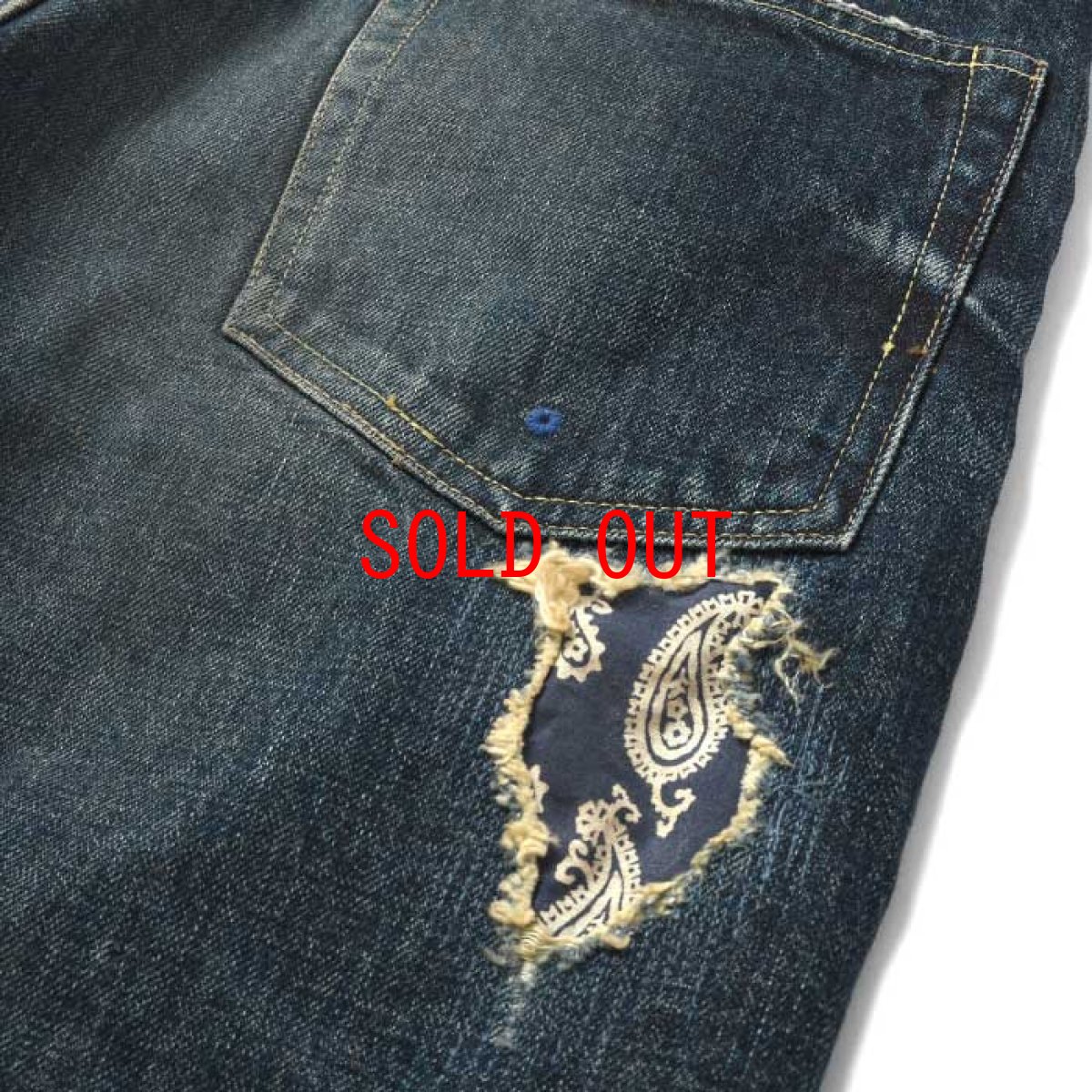 画像5: 5 Pocket Selvage Washed Denim Pants Standard Fit デニム パンツ セルビッジ ダメージ ビンテージ ウォッシュ Blue ブルー　by Lafayette ラファイエット  (5)