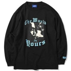 画像2: × NAS World Is Yours Tee ナズ 長袖 Tシャツ Black ブラック　by Lafayette ラファイエット  (2)