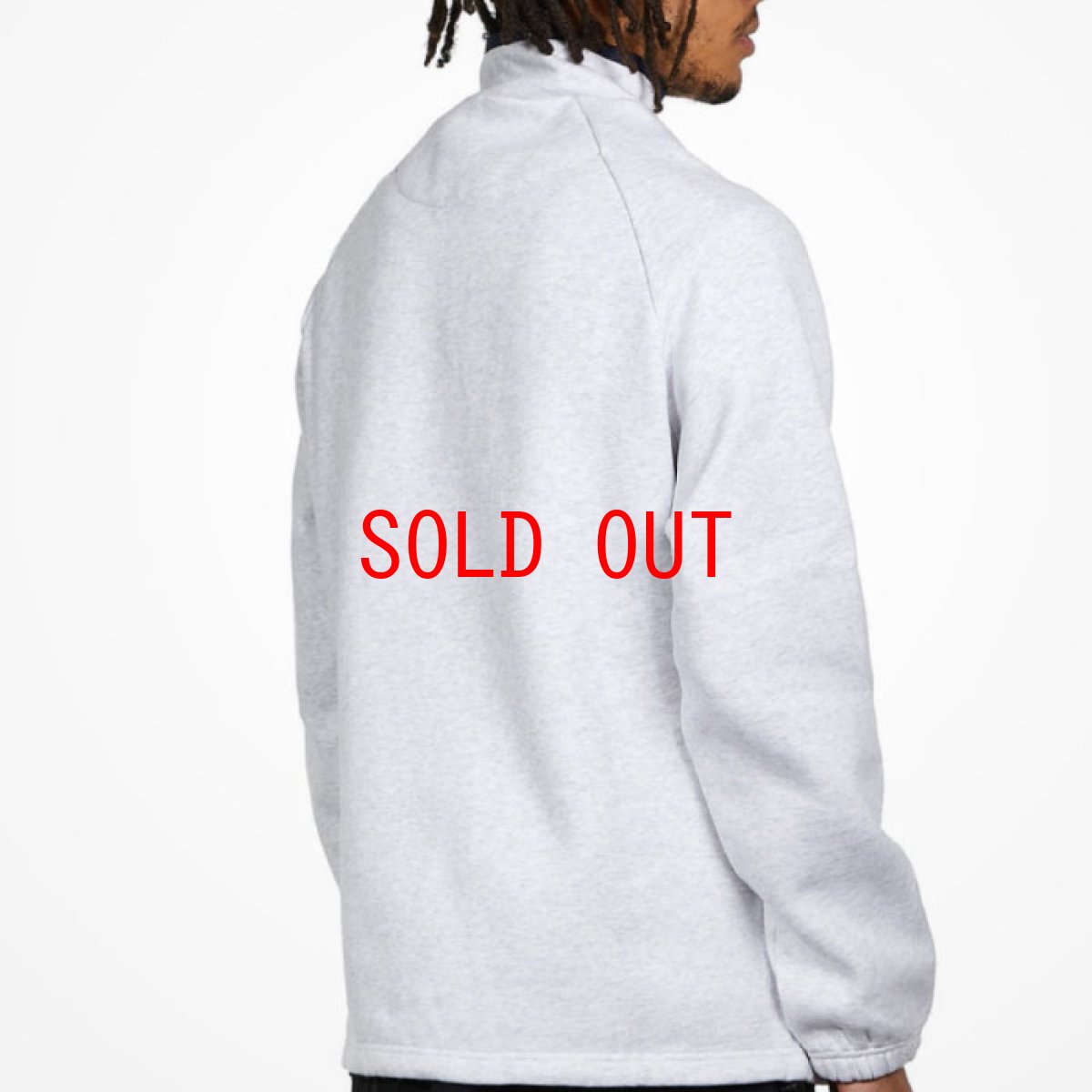 画像4: Crest 1/4 Zip Pullover Sweat ロゴ スウェット クレスト プルオーバー ハーフ ジップ Ashe Grey グレー (4)