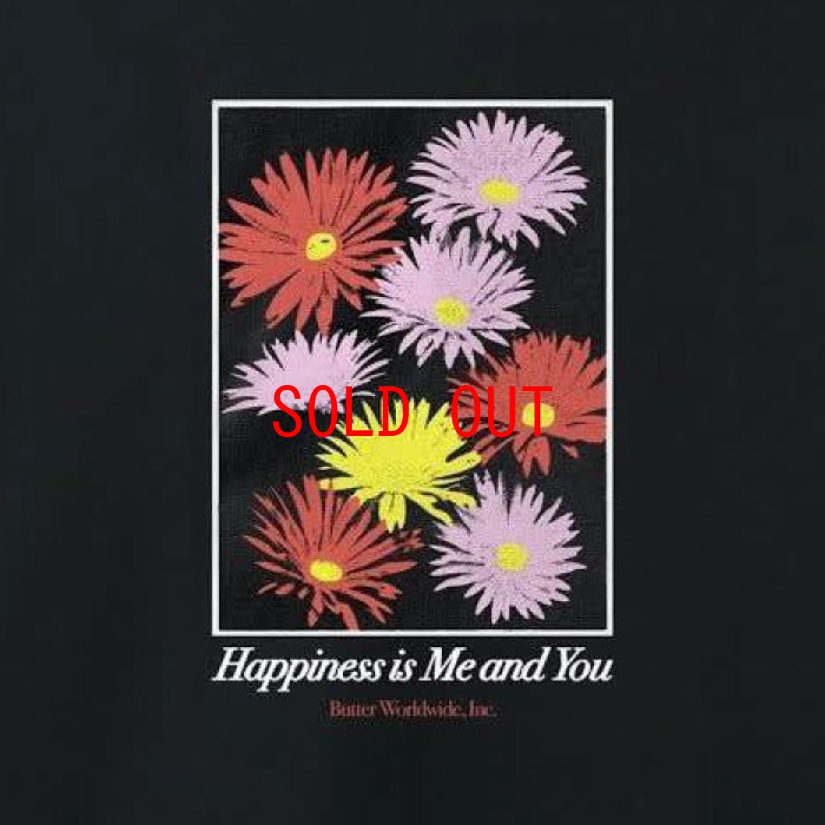 画像4: Happiness Crewneck Sweat ハピネス クルーネック スウェット シャツ 花 Flower フラワー Black ブラック (4)