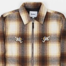 画像3: Angels Heavyweight Plaid Shirts Jacket エンジェル プレイド シャツ ジャケット ジップ Brown Taupe ブラウン (3)