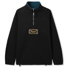 画像1: Crest 1/4 Zip Pullover Sweat ロゴ スウェット クレスト プルオーバー ハーフ ジップ Black ブラック (1)