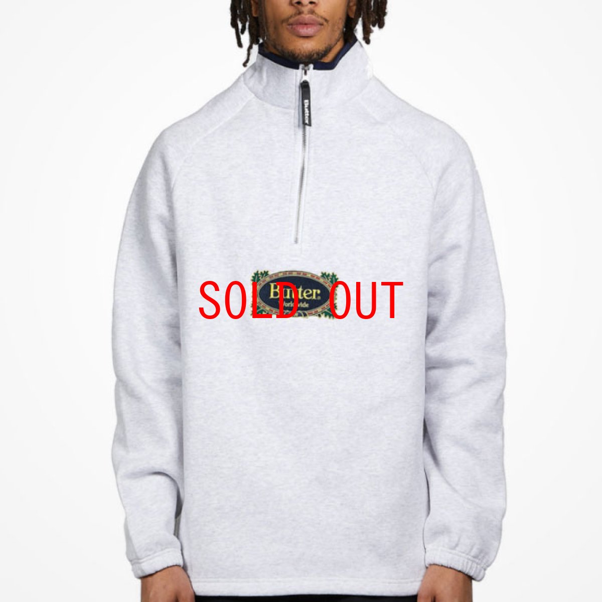 画像3: Crest 1/4 Zip Pullover Sweat ロゴ スウェット クレスト プルオーバー ハーフ ジップ Ashe Grey グレー (3)