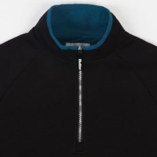 画像2: Crest 1/4 Zip Pullover Sweat ロゴ スウェット クレスト プルオーバー ハーフ ジップ Black ブラック (2)