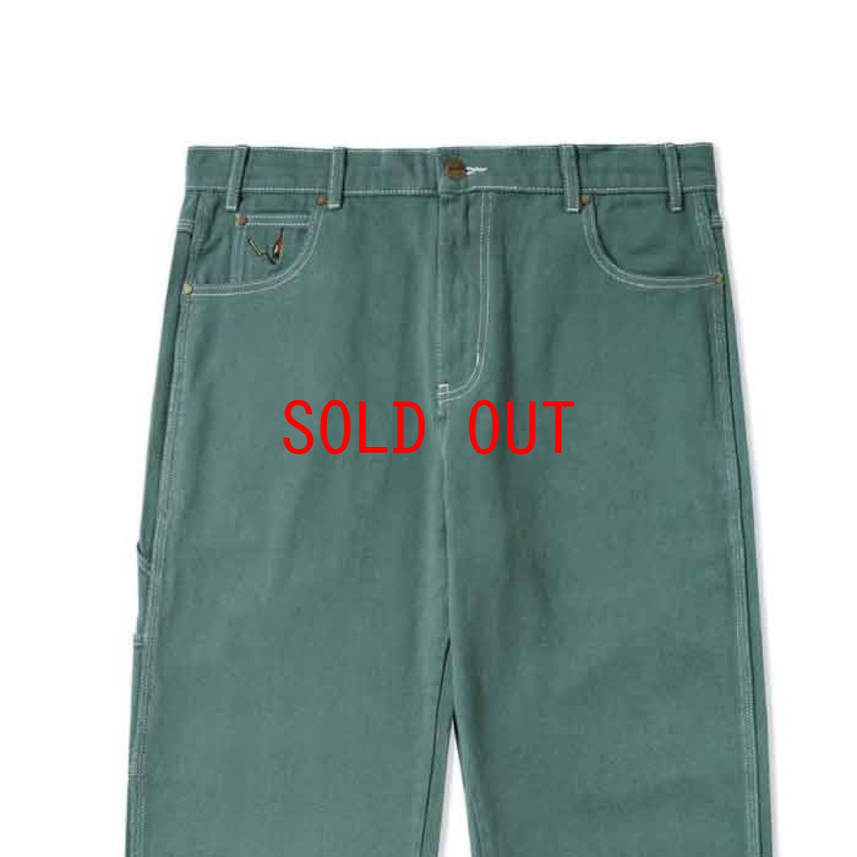 画像4: Overdye Denim Work Pants オーバーダイ カラー デニム ワーク パンツ Alpine Green グリーン (4)