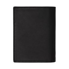 画像3: Leather Fold Wallet Black レザー フォールド ウォレット 札入れ カード ポケット 財布 ブラック 黒 牛革 (3)