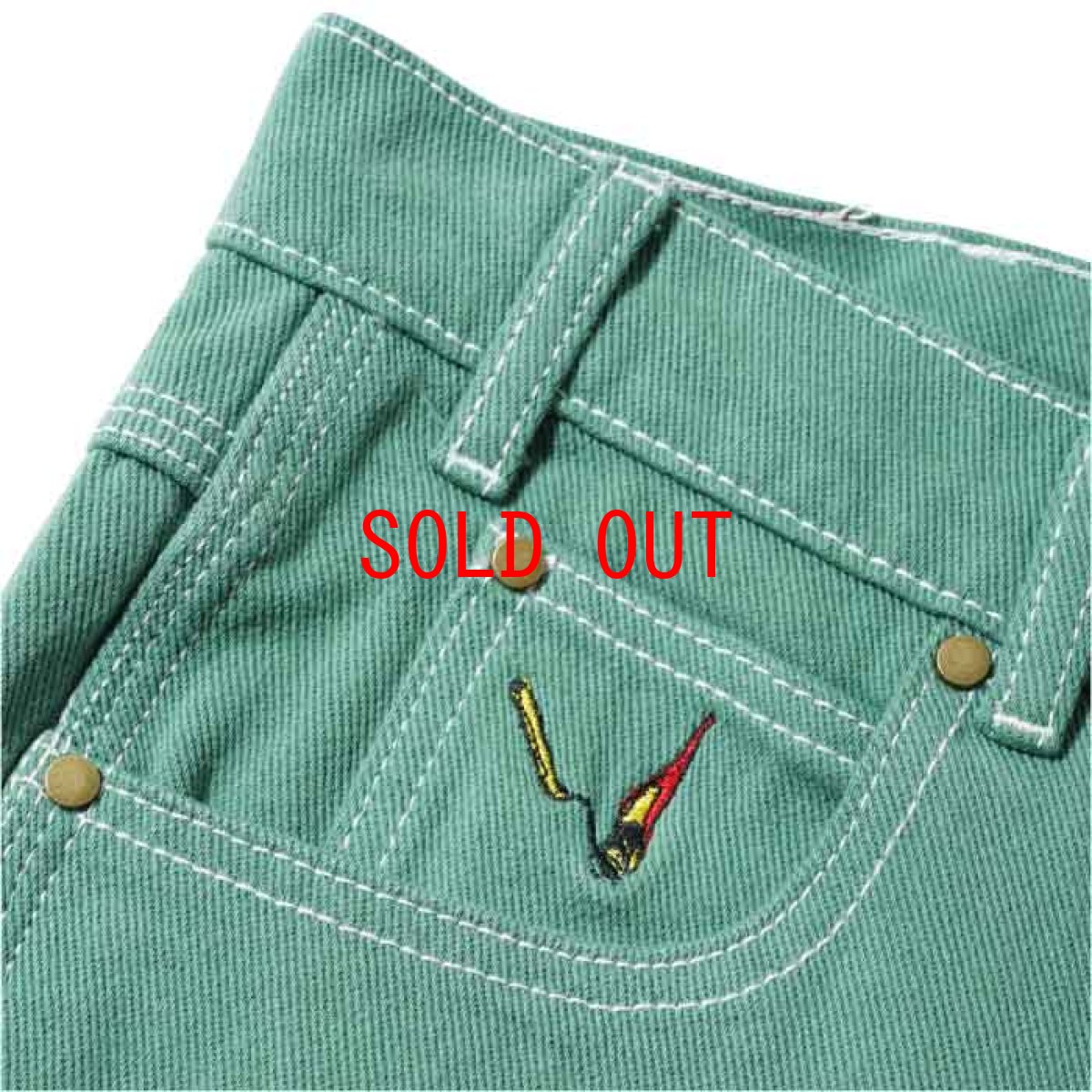 画像6: Overdye Denim Work Pants オーバーダイ カラー デニム ワーク パンツ Alpine Green グリーン (6)