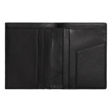 画像4: Leather Fold Wallet Black レザー フォールド ウォレット 札入れ カード ポケット 財布 ブラック 黒 牛革 (4)