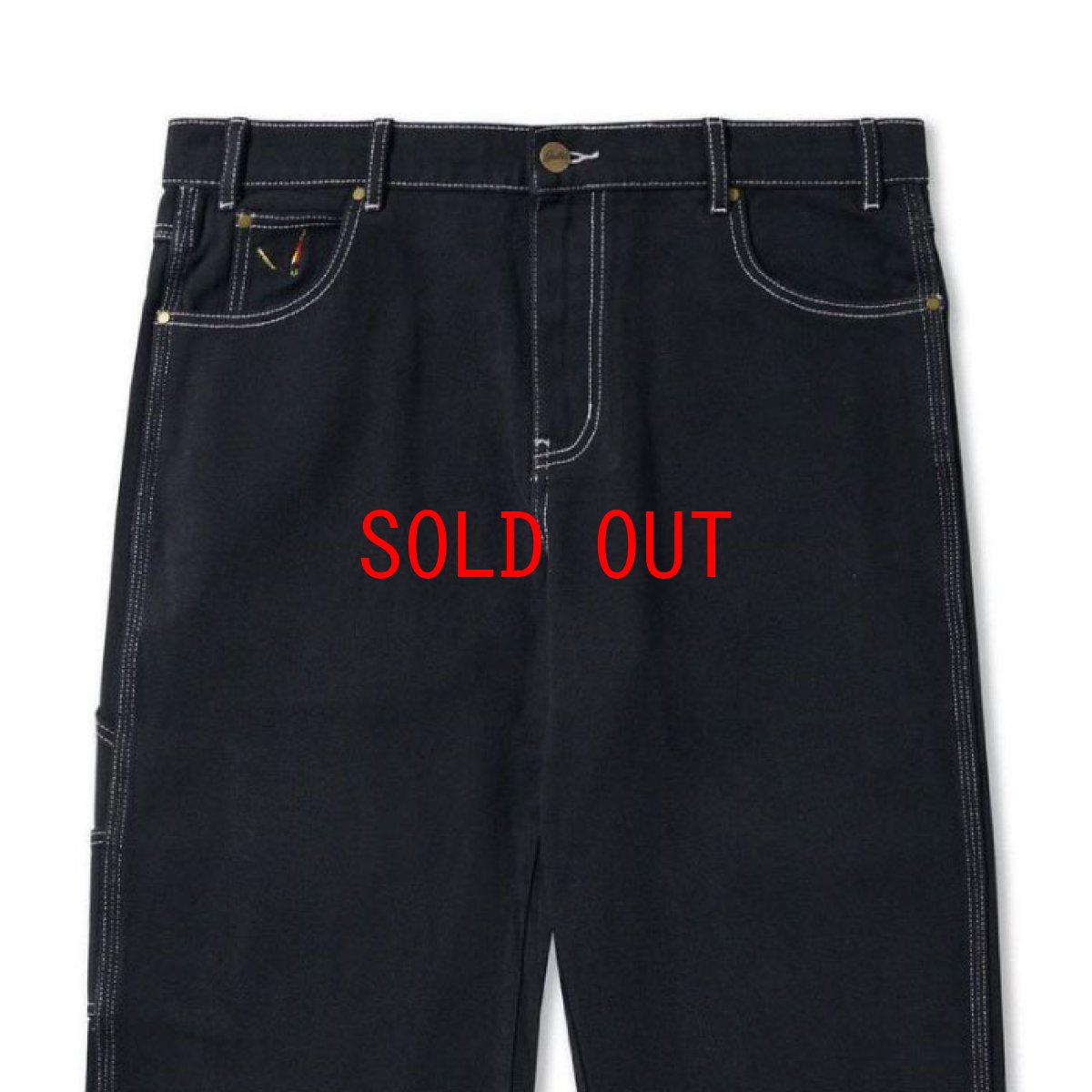 画像4: Overdye Denim Work Pants オーバーダイ カラー デニム ワーク パンツ Black ブラック (4)