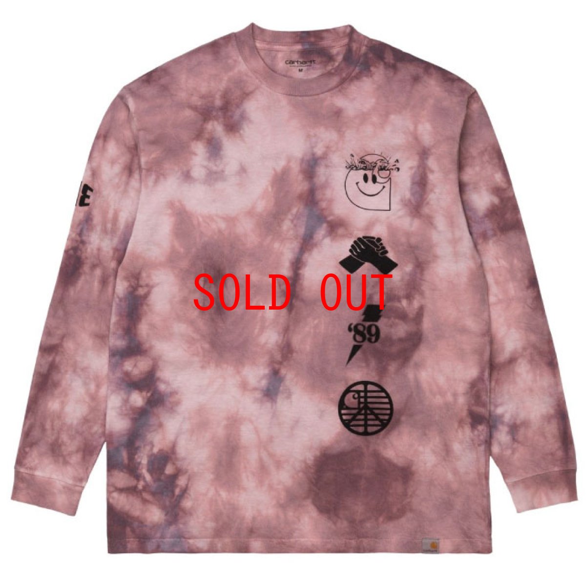 画像1: TAB L/S Tie Dye Tee タイダイ ロング スリーブ ルーズ フィット 長袖 Tシャツ Chromo Malaga Pink / Black (1)