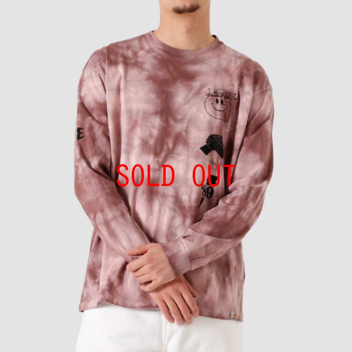 画像5: TAB L/S Tie Dye Tee タイダイ ロング スリーブ ルーズ フィット 長袖 Tシャツ Chromo Malaga Pink / Black (5)