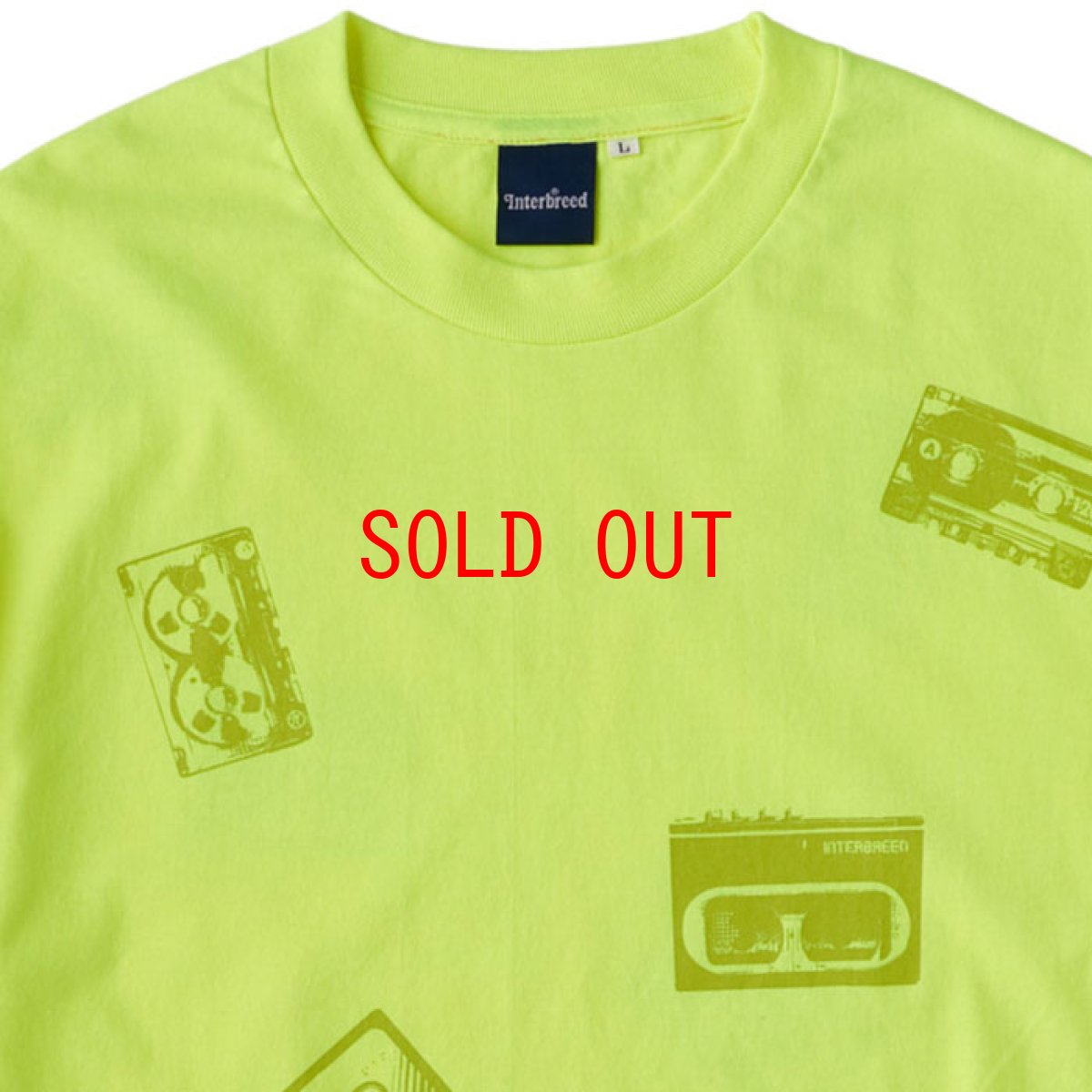 画像5: Oldies S/S Tee 半袖 総柄 オールディーズ Cassette Tape カセット テープ Tシャツ Neon Yellow (5)