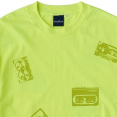 画像5: Oldies S/S Tee 半袖 総柄 オールディーズ Cassette Tape カセット テープ Tシャツ Neon Yellow (5)